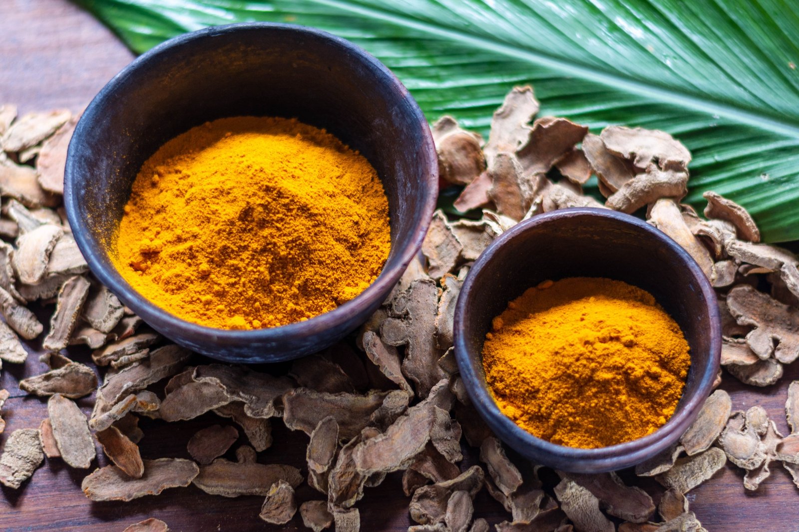 Lakadong turmeric growing on a hill farm in the West Jaintia Hills, Meghalaya