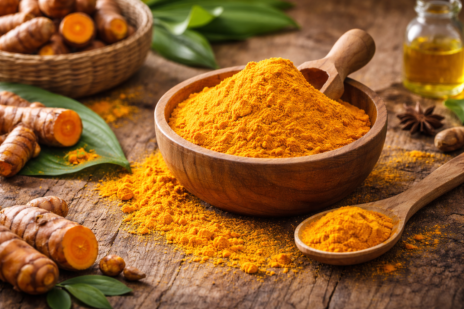 How to use Lakadong Turmeric — golden milk being prepared with fresh turmeric powder and roots