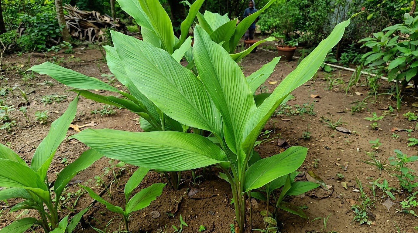 High-rainfall hill terrain in Meghalaya's Jaintia Hills where organic turmeric is grown without synthetic pesticides or fertilizers